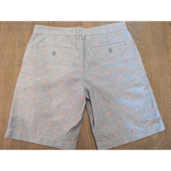 RETROFIT Brand MFG Chino Shorts Mens 34 Steel Blue Pink Flamingos Golf Miami - Picture 2 of 5